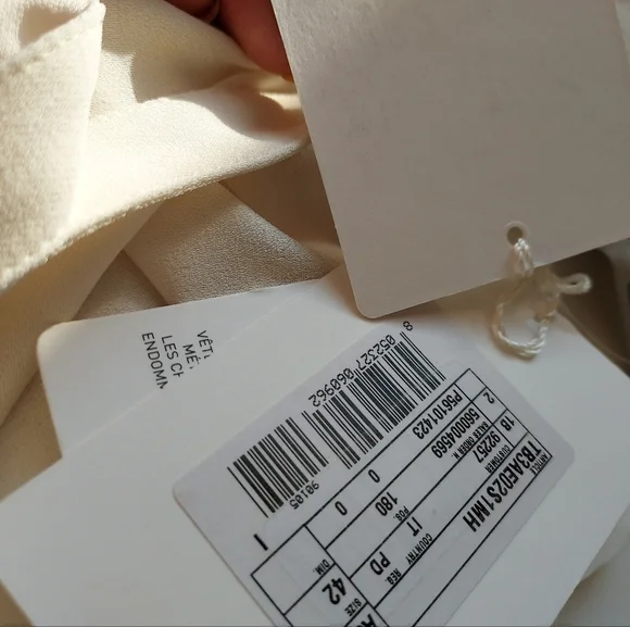 NWT Valentino 100% Silk Swarovski Embellished Tie Neck Blouse - Picture 7 of 15